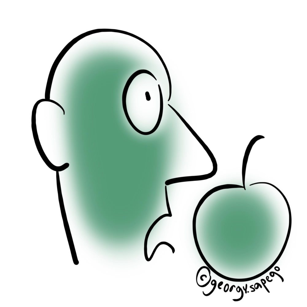 Человека тошнит от запаха яблок